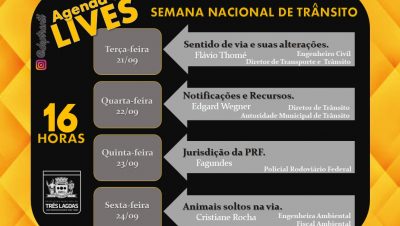 Agenda de Lives Semana Nacional de Trânsito