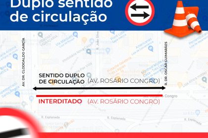 Interdição Avenida Rosario Congro