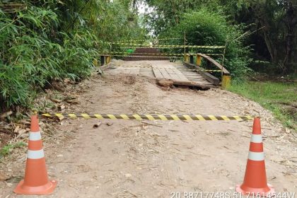 Interdição Ponte Cérrego do Palmito