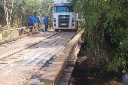 Ponte do Palmito após reparos de estragos causados pela chuva