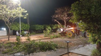 Defesa Civil e equipes da Prefeitura atuam desde ontem ap&oacute;s tempestade que atingiu Tr&ecirc;s Lagoas (2)