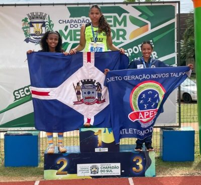 Ludimila 1ª e Maria Luiza 2ª salto triplo