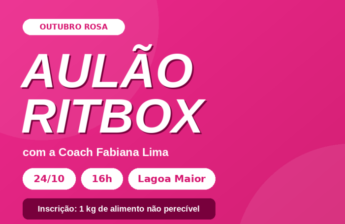 Prefeitura convida população para aulão de Ritbox em alusão ao Outubro Rosa